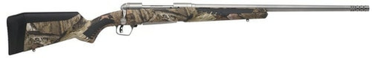 Savage 10/110 Bear Hunter 375 Ruger 23" Barrel, Stainless Steel,, , AccuFit Mossy Oak Break-Up Stock, 2 rd