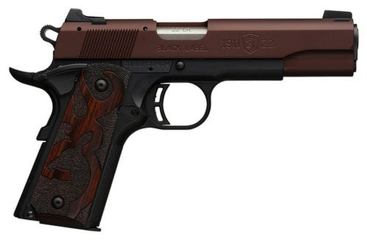 Browning 1911 22Lr, Black/Blued, 4.25", Bronze