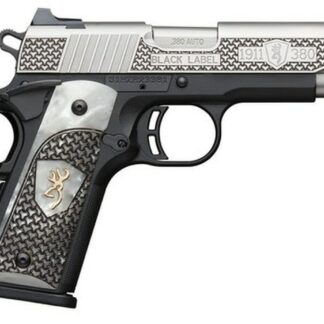 Browning 1911-380 Black Label, .380 ACP, 4.25" Barrel, 8rd, Pearl Grips, Black/Stainless