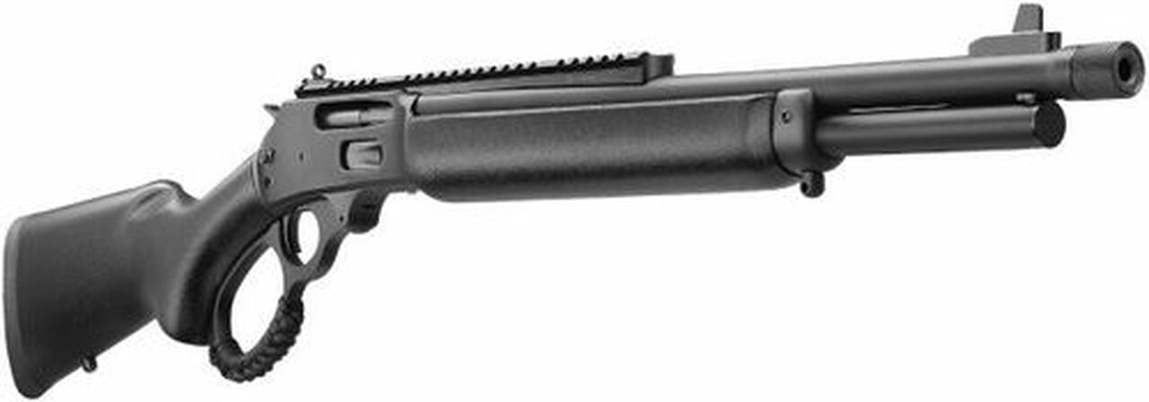 Marlin 336 Dark Series 30-30 Win 16" Threaded Barrel, Black Matte Finish, Black Webbed Stock, XS Rail - Image 2