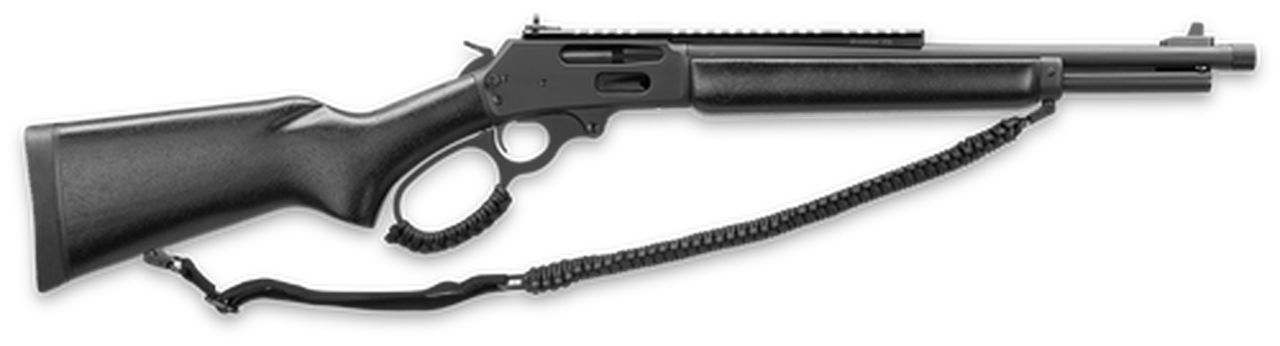 Marlin 336 Dark Series 30-30 Win 16" Threaded Barrel, Black Matte Finish, Black Webbed Stock, XS Rail
