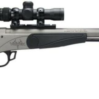 Traditions Black Powder Vortek Black Powder Pistol .50 Caliber 13" Tapered Barrel CeraKote Finish 1-4x24 Mounted Scope Steel Sights Black Composite Stock