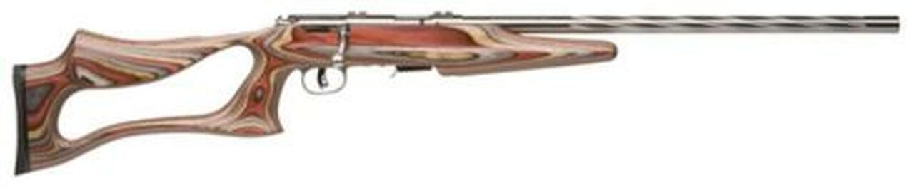 Savage Model 93R17 BSEV .17 HMR, 21" Stainless Steel Barrel, Laminate Barracuda Thumbhole Stock, 5rd