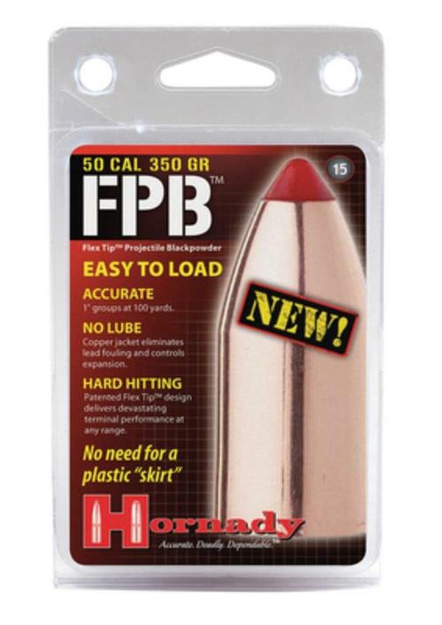 Hornady Flex Point Blackpowder .50 Caliber 350gr, 15/Box
