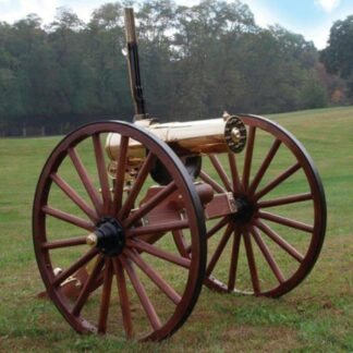 Colt 1877 Bulldog Gatling Gun Carriage 45-70 Government Caliber 10 Brass Encased Direct Drive Barrels Walnut Carriage