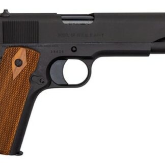 Colt's Manufacturing Military Retro Reproduction, Full Size 1911, 45ACP, 5" Barrel, Steel Frame, Matte Blued Finish, Wood Grips, Fixed Sights, Original Rollmarks, Limited Production, 7Rd, 1 Magazine