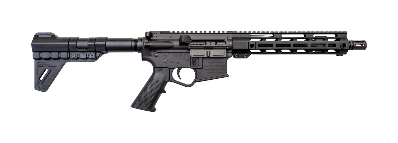 2nd Amendment 2A-15 AR-15 Pistol 5.56/.223, 10.5" Barrel, Blade Brace, M-LOK, Black, 30rd Mag