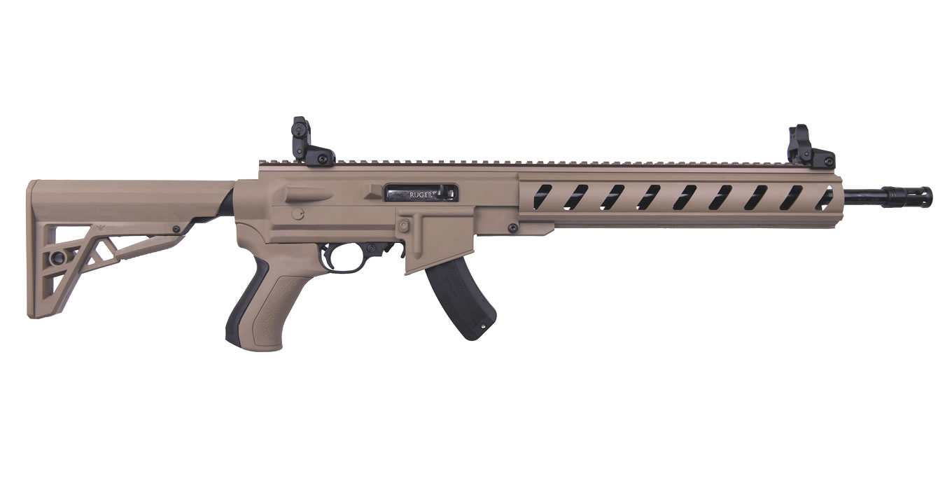 10/22 AR-22 22LR Rimfire Rifle with ATI Flat Dark Earth Collapsible Stock - Firearms | The Gun Shop