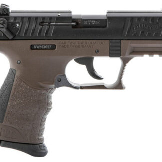 Walther P22 QD 22LR, 3.42", OD Green Interchangeable Backstrap Grip and Frame, Black Slide, 10rd