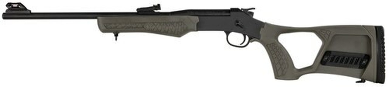 Rossi Matched Pair Single 410 Ga/22 LR Matte Black/OD Green Thumbhole Stock - Image 2