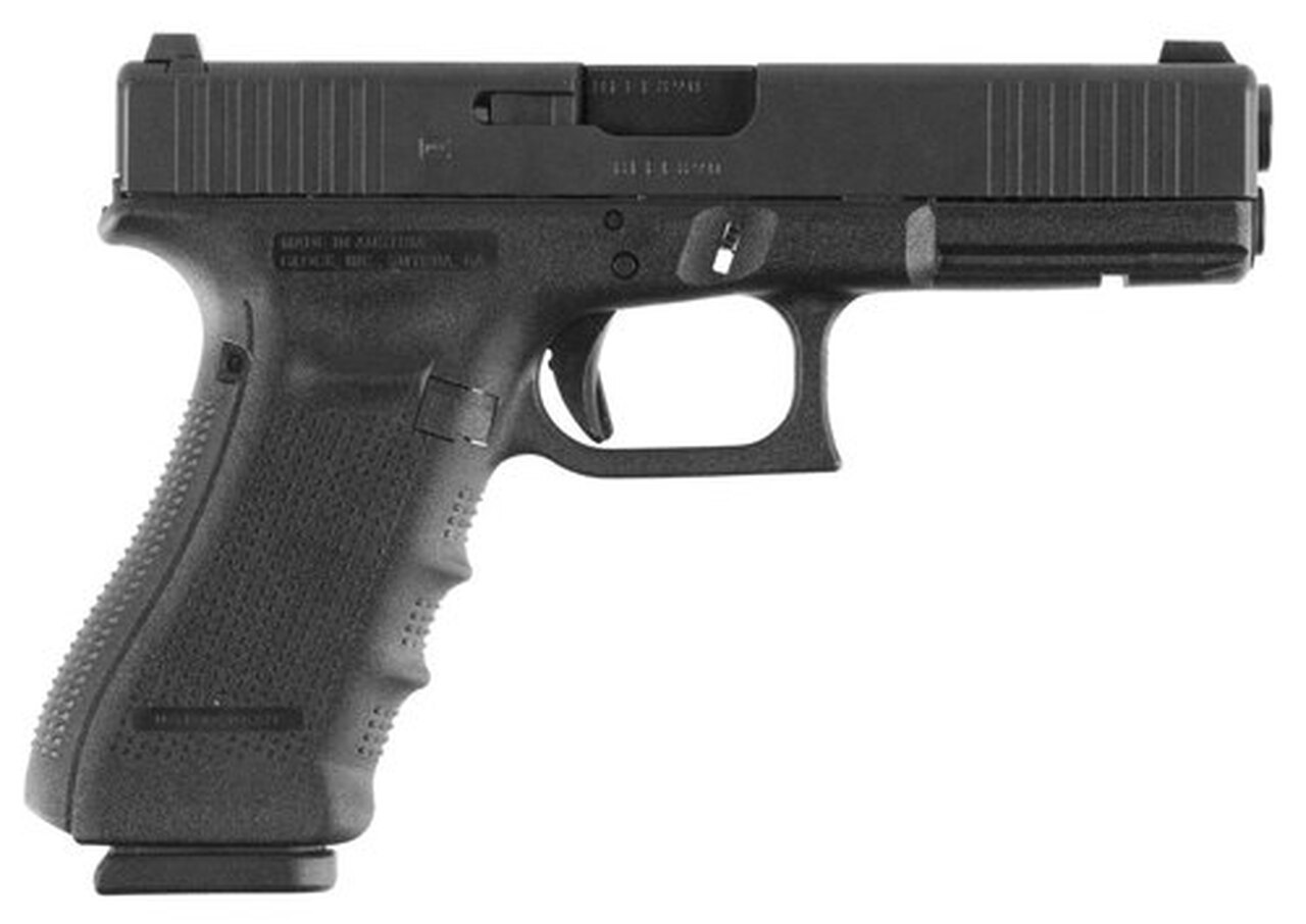 Glock 17 Gen4 9mm, Front Night Sight, Serrated, Extended Controls, 17rd