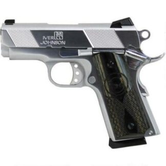 Iver Johnson Thrasher 1911, 45 ACP, 3" Bull Barrel, Chrome Finish 7rd Mag
