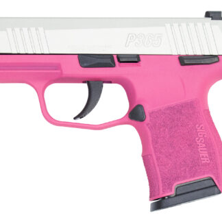 P365 Micro Compact 9mm Striker-Fired Pistol with Pink Cerakote Frame and Silver