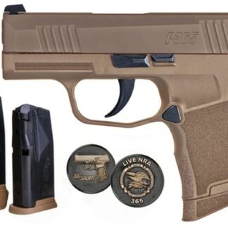 Sig P365 NRA Edition 9mm, 3" Barrel, XRAY3, Coyote, 10rd & 12rd Mags