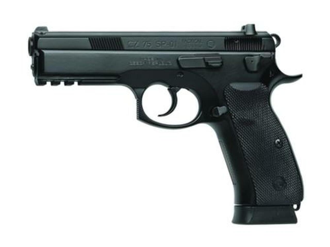 CZ SP-01 9mm 4.7" Barrel, Decocker NS Rubber Grip Black 18rd Mag