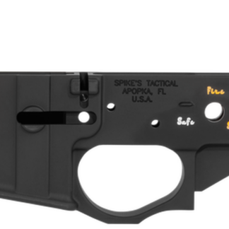 Spikes Pineapple Grenade AR Lower, Multi-Caliber, Black Hardcoat Anodized