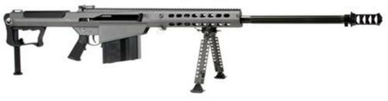 Barrett M107A1 .50 BMG, 29" Chrome Lined Fluted Barrel, Black Muzzle Brake, Gray Cerakoted Receiver, 10rd