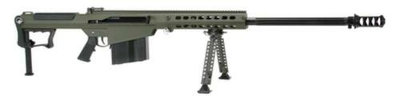 Barrett M107A1 .50 BMG, 29" Chrome Lined Fluted Barrel, Black Muzzle Brake, Olive Drab Cerakoted Receiver, 10rd