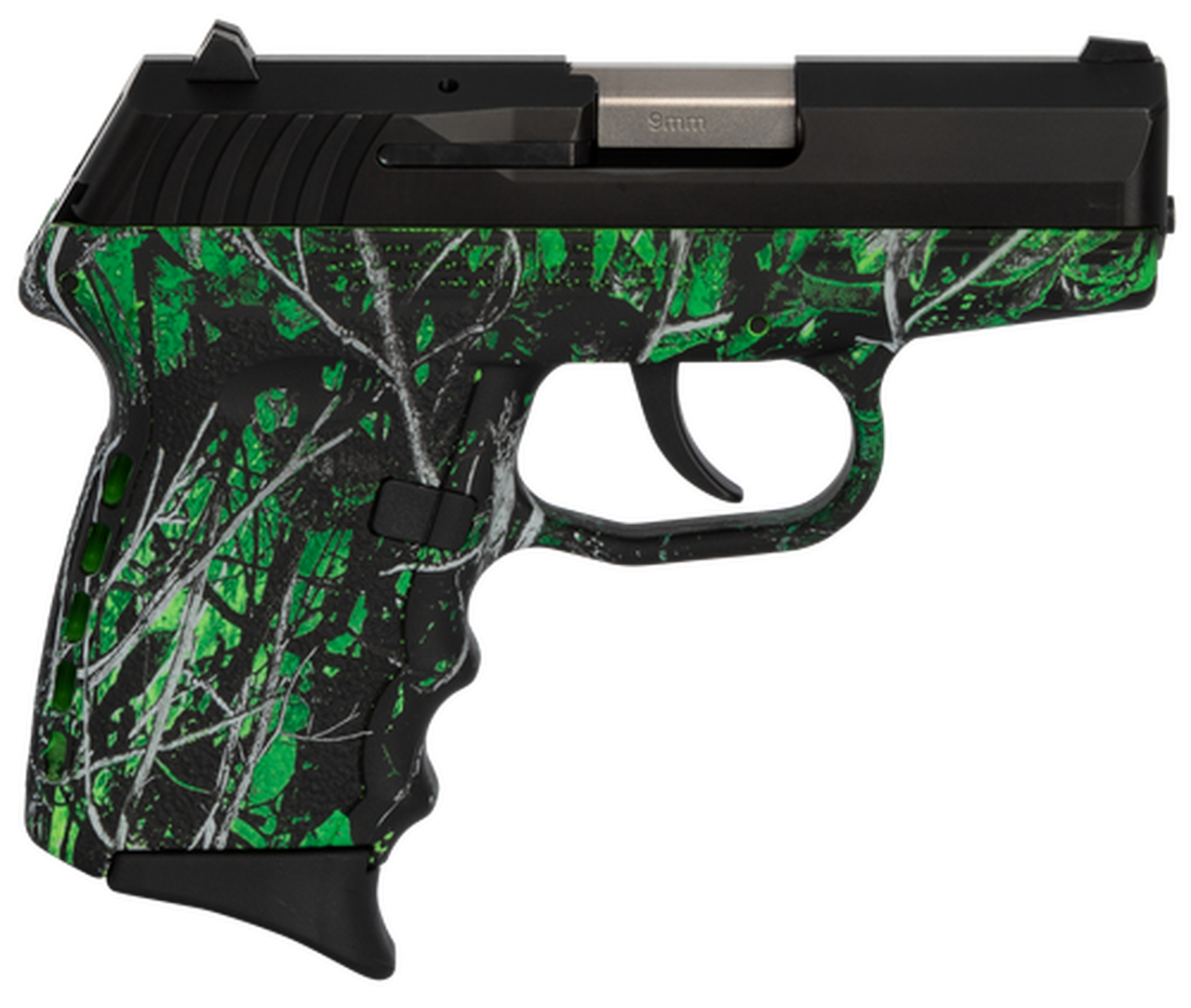 SCCY CPX-2 Carbon 9mm, 3.1" Barrel, Moon Shine Toxic Camo Grip, Black Stainless Steel Slide, 10rd