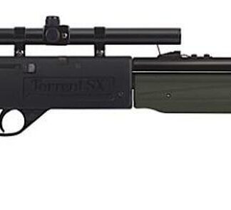 Crosman Torrent SX Air Rifle Kit Bolt .177 & BBs Adjustable Grn Stock Black