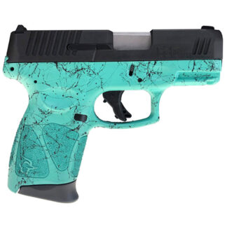 Taurus G3C 3.26" Barrel, Adjustable Rear, Cyan/Black Splatter, 3x12rd Magazines - Concealed Carry Guns | The Gun Shop