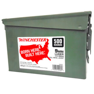 Winchester USA White Box 9mm, 115gr, Full Metal Jacket, 500rd - Ammo | The Gun Shop