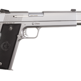 Coonan Compensated 357 Mag, 5.7", Satin Stainless, Adj. White Dot Sights, Black Alum Grips, 2 Mags (Special Order)