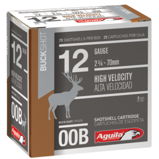Aguila Hunting 12 Ga, 2.75", 9 Pellets, 00 Buck Shot, 25rd Box - Aguila Ammunition | The Gun Shop