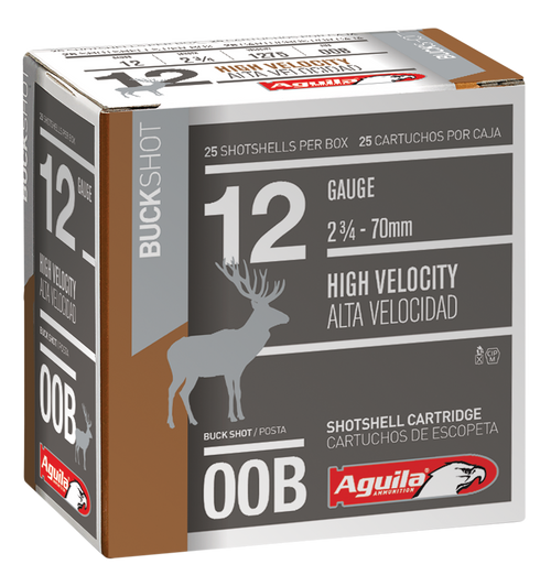 Aguila Hunting 12 Ga, 2.75", 9 Pellets, 00 Buck Shot, 25rd Box - Aguila Ammunition | The Gun Shop