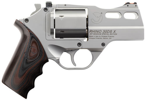 Chiappa Rhino 30DS-X Special Edition 357 Magnum, 3" Barrel, Stainless Steel, Black/Red G10 Grip, 6rd - Chiappa | The Gun Shop