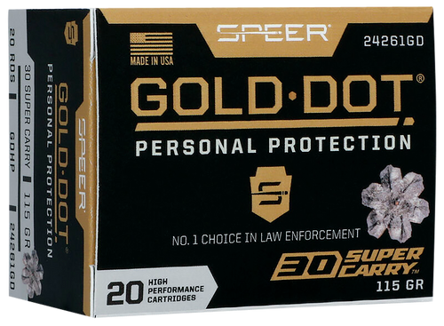 Speer Gold Dot Personal Protection 30 Super Carry, 100gr, Hollow Point, 20rd Box - Ammo | The Gun Shop