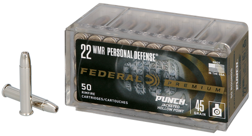 Federal Premium 22 WMR, 45gr, Jacketed Hollow Point, 50rd Box - Ammunition | The Gun Shop