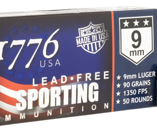 1776 USA Sporting 9mm, 90gr, Lead Free Ball, 50rd Box - Ammo | The Gun Shop