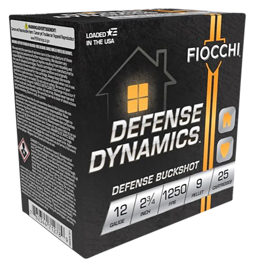 Fiocchi Dynamics Defense 12 Ga, 2.75", Buckshot, 25rd Box - Ammo | The Gun Shop