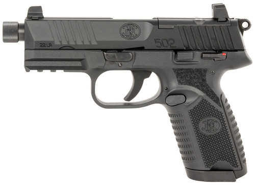 FN 502 Tactical 22 LR, 4.6" Threaded Barrel, Black, Optic Ready, 15rd - Firearm | The Gun Shop