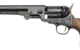 Pietta 1851 Navy London 36 Cal, 7.5" Barrel, Case Hardened, Walnut Grip, 6rd - Firearm | The Gun Shop