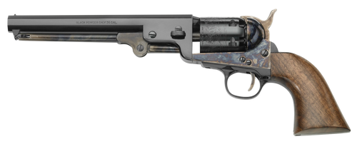 Pietta 1851 Navy London 36 Cal, 7.5" Barrel, Case Hardened, Walnut Grip, 6rd - Firearm | The Gun Shop
