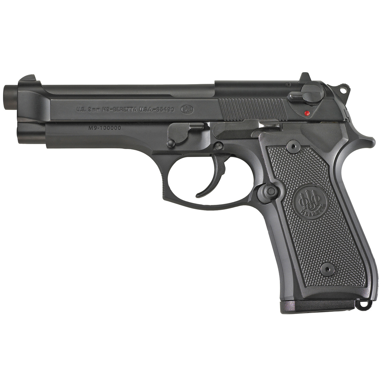 BERETTA M9 9MM, CA Legal, 4.9" Barrel; Blue Finish, Ambi safety, 10RD Mag - Image 2