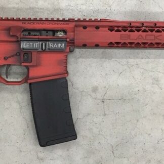 Black Rain Outbreak AR-15 Billett Special Edition 5.56/223 16" Barrel, Red Battleworn Cerakote, 15" Slim Rail 30rd Mag