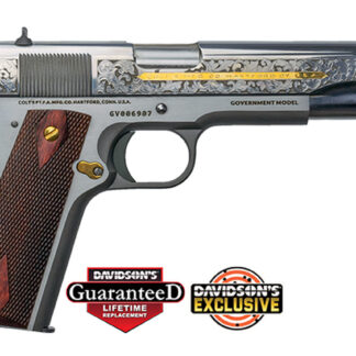 Colt 1911 Heritage .38 Super 7 Round Stainless Steel, Engraved
