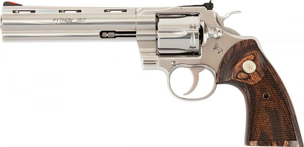 Colt Python Factory Blemished .357 Magnum, 6" Barrel, Walnut Grips, Stainless, 6rd