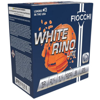 Fiocchi White Rino Target 12 Ga, 2.75", 1250 fps, 1.1 oz, #7.5, 250rd Case - Ammo | The Gun Shop