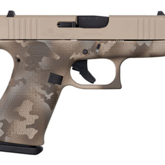 Glock 43x Sub Compact 9mm, Apollo Custom, 3.4" Barrel, Desert Multicam, 2x 10rd