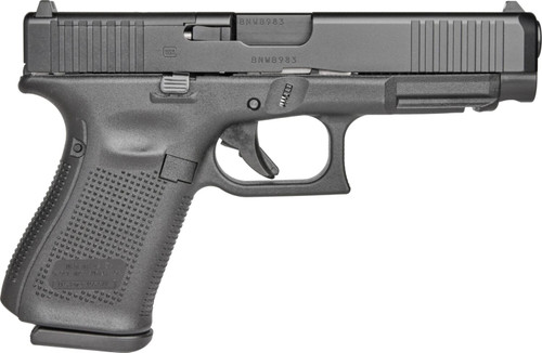 Glock G49 Gen 5 MOS 9mm, 4.49" Barrel, Black, Optic Ready, 15rd - Firearm | The Gun Shop