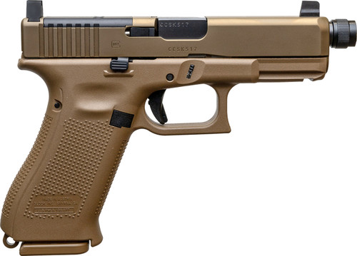 Glock 19X MOS 9mm, Gen5, 4.52'' Threaded Barrel, Coyote Brown, 19rd - Firearm | The Gun Shop
