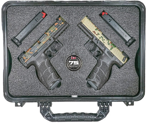 HK VP9 75th Anniversary 9mm Two Pistol Set- 4.09" Barrel, Flecktarn & Tropentarn Cerakote, 17rd - Collector Guns | The Gun Shop