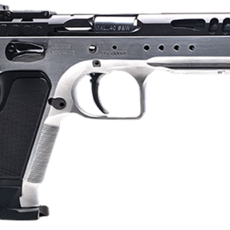Italian Firearms Group Limited Master 9mm 4.75" Barrel 17rd Hard Chrome Black Steel Slide Black Polymer Grip