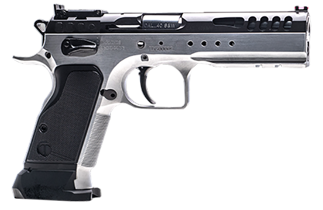 Italian Firearms Group Limited Master 9mm 4.75" Barrel 17rd Hard Chrome Black Steel Slide Black Polymer Grip