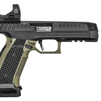 Laugo Alien Full Kit 9mm, 4.8" Threaded Barrel, Black/Green, 17rd - 3 Gun Competition | The Gun Shop