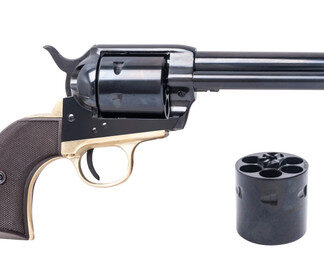 Pietta Guardian Six Dual 45 Colt/45 ACP, 5.5" Barrel, Blued Frame, Brass Trigger Guard, 6rd - Exclusive Guns | The Gun Shop
